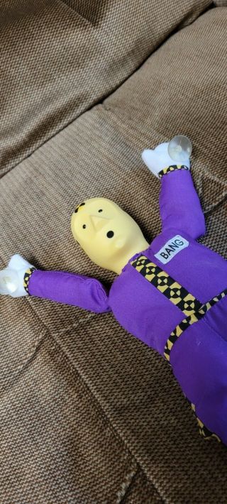 Vintage Rare Purple Plush Crash Test Dummy 1992 Hard to Find Play by Play 3