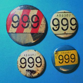 999,  Cortinas,  Lurkers,  Sex Pistols,  Sham 69,  Punk Pin Button Badges,  Some Rust