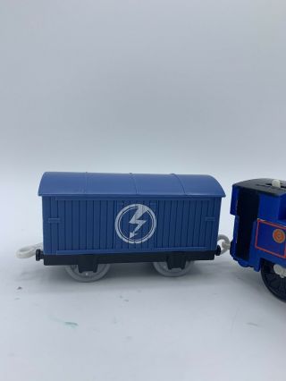 Thomas & Friends Trackmaster Motorized Sir Handel With Blue Boxcar 3