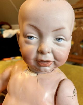 Antique German 14” Kammer Reinhardt 100 Character Doll With Orig Body