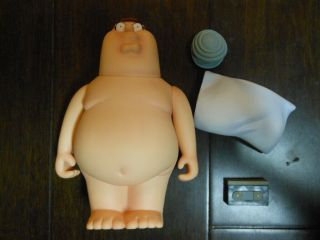Family Guy Peter In The Buff Action Figure Naked Nude Series 2 Mezco Toy W/ Acc.