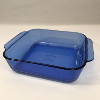 Cobalt Blue 222 - R Pyrex 8 X 8 X 2 Square Casserole Baking Serving Dish