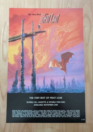 The Very Best Of Meatloaf Promo Poster Ultra Rare
