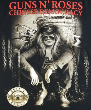 Guns N Roses Chinese Democracy T Shirt Axl Rose Glam Heavy Metal Worn Size Xxl
