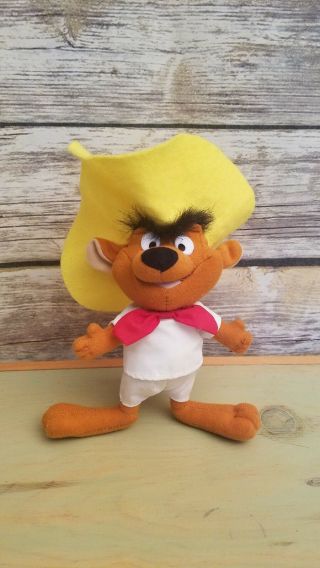 Vintage 1997 Looney Tunes Ace Plush Speedy Gonzales Stuffed Animal Collectible