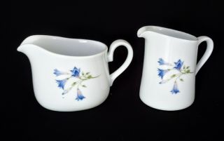 Vintage Corning Ware Creamer And Gravy Boat Blue Dusk Discontinued Pattern