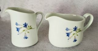 Vintage Corning Ware Creamer and Gravy Boat Blue Dusk Discontinued Pattern 2