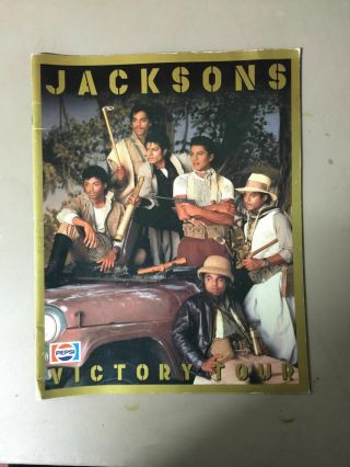 Jacksons " Victory Tour " 1984 Concert Tour Program Book Rare Collector 