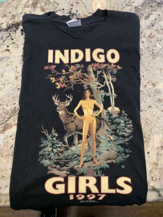 Vintage 1997 Indigo Girls T - Shirt Size Xl (worn And Washed Once,  Smoke)