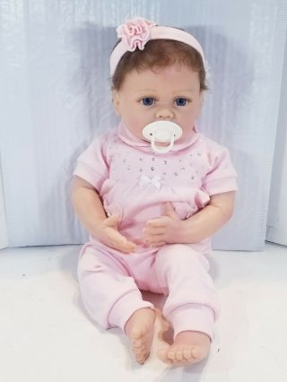 The Ashton - Drake Galleries " Cooing Chloe " Silicone 18 " Baby Doll Linda Murray