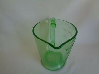 Vintage Vaseline Glass 4 Cups Measuring Cup It Glows Under Black Light