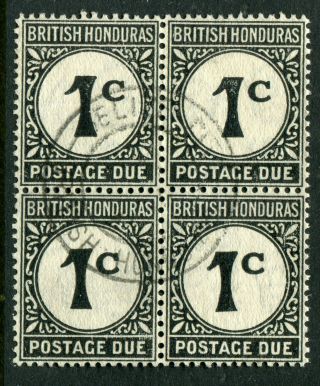 British Honduras 1923 Postage Due 1c Sg D.  1 Block Of 4 (cat.  £52)