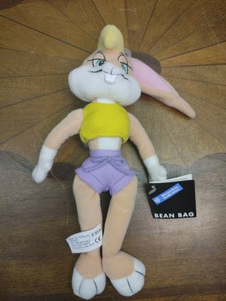 Vtg Warner Bros Studio Store Lola Bunny Looney Tunes Bean Bag Stuffed Plush 1999