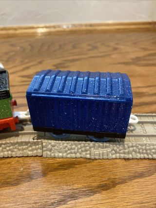 SNOWY PERCY W/BOXCAR Thomas & Friends Trackmaster Motorized Train 3