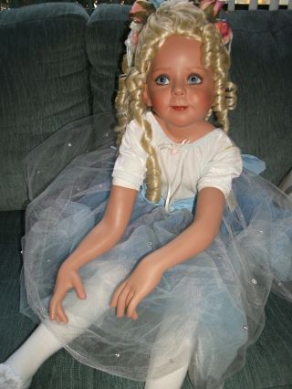 Madison Seated Porcelain Doll By Donna Rubert