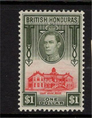 British Honduras Gv1 1938 $1 Value Unmounted