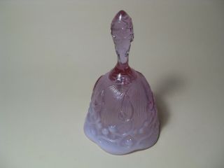 Fenton Pink Bell Opalescent Lily Of The Valley - With Stickers