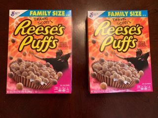 Set Of 2 Boxes - Travis Scott X Reeses Puffs Cereal -