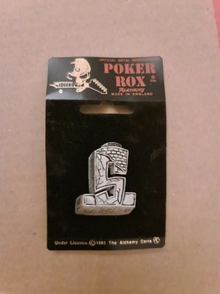 Suicidal Tendencies Alchemy Poker Rox Pewter Pin Badge Clasp Rare Deadstock
