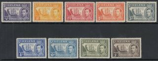 St Helena 1938/44 Kgvi - Values To 1/ - Sg131/137 - Mounted