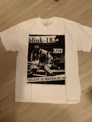 Blink 182 2009 Reunion Tour Le /182 Large T Shirt 8/25/09 Wantagh Ny