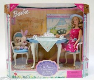 Barbie Tea Time With Her Friends Playset 1999 Nrfb Walmart Excl Doll