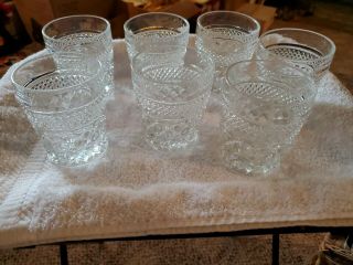 7 Vintage Anchor Hocking Wexford Tumblers Rocks Glasses Old - Fashioned 3 3/4 "