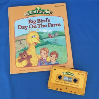 Vintage Big Bird Story Magic Book And Cassette 1980s Big Bird 