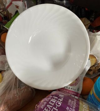 Corelle Enhancements White Swirl - Large Vegetable Serving Bowls 8 ½”