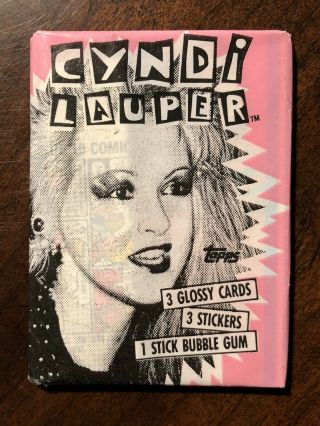 Cyndi Lauper Vintage 1985 Topps Cards Stickers Bubble Gum