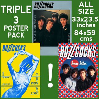 Buzzcocks - Set Of 3 Posters Size 84.  1cm X 59.  4cm - 33 In X 24 In Punk
