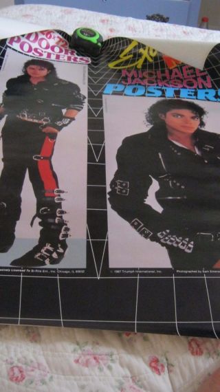 Michael Jackson Bad Attire Exciting Promo 1987 Poster 23 X 29 " Rare