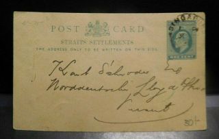 British Commonwealth - Straits Settlements,  Postal Card,  Singapore To Germany,  4