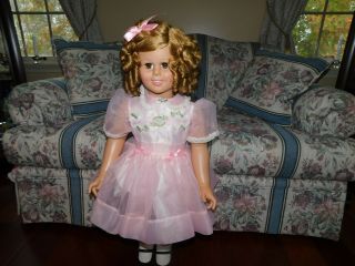 Danbury Shirley Temple Playpal Doll W And Doll Box/stand