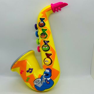 Sesame Street 12” Yellow Musical Saxophone Toy 3