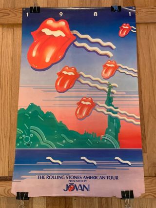 Rolling Stones “american Tour” By Jovan 1981 Promo Poster
