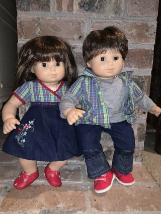 American Girl Bitty Baby Twins Brunette Boy And Girl