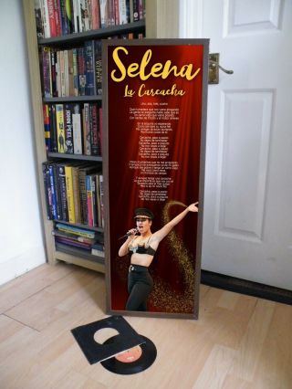 Selena Quintanilla La Carcacha Poster Lyric Sheet,  Tejano,  Latin,  Bidi Boom