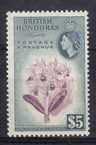 British Honduras 1953 $5 Sg190 Mnh Lovely Conition