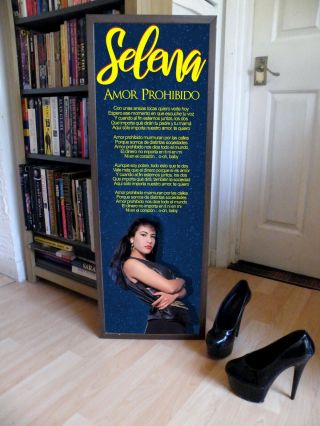 Selena Quintanilla Amor Prohibido Poster Lyric Sheet,  Tejano,  Latin,  Bidi Boom