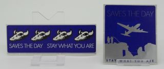 Saves The Day " Stay What You Are " Set Of Vagrant Records Stickers 7 - 10 - 2001 (2)
