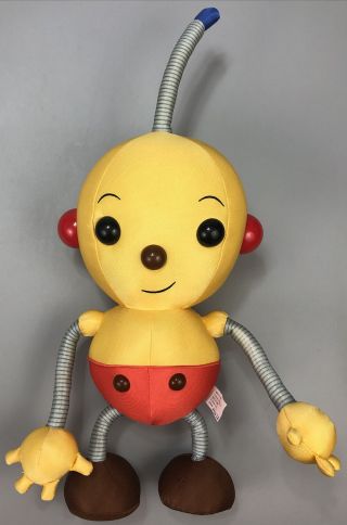 Vtg 1999 Mattel Disney Rolie Polie Olie Plush Yellow Robot Stuffed Toy 17” Aa