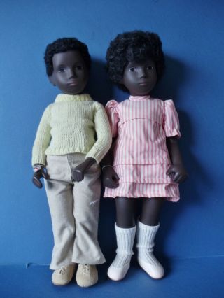 Vintage 1970s SASHA Dolls CALEB and CORA Black African - American England 4