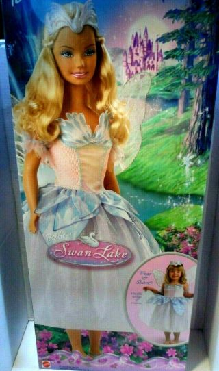 Rare 2003 My Size Swan Lake Barbie By Mattel.  Doll Is