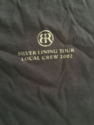 Bonnie Raitt / Tour T - Shirt / Silver Lining 2002 Local Crew - Size Xl