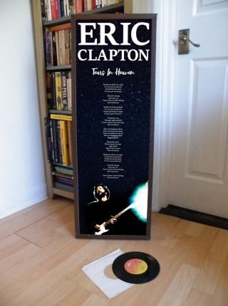 Eric Clapton Tears In Heaven Promotional Poster Lyric Sheet,  Cream,  Derek Dominos