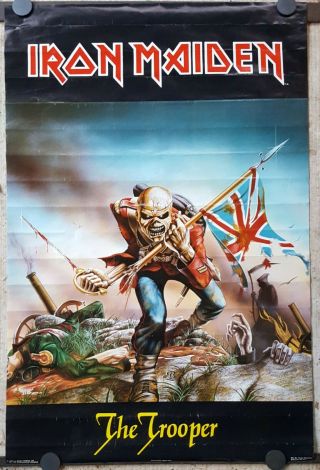 Iron Maiden The Trooper 1984 Poster Approx 23 " X 34 "