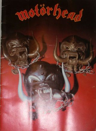 Motorhead,  Vintage Iron Fist Tour Programme.  Rock / Punk.