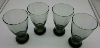 Vtg Set Of Libby Drinking Glasses Smoke Color Large Tumbler Ice Tea Water Beer