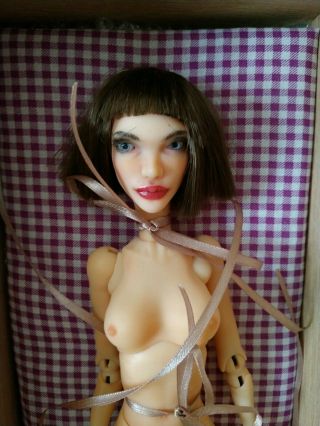 Ooak Nude Bjd Msd 1:4 Ball Jointed Doll With Face Up,  Body Blush & Wig